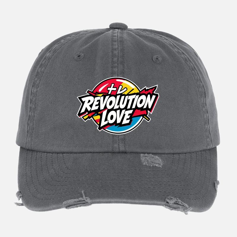 Revolution Love - Flexfit Vintage Destroyed Cap - Dunkelgrau