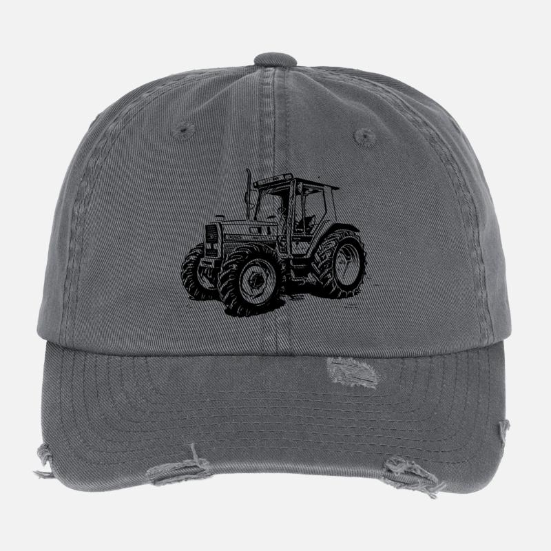 Black Field Force Flexfit Vintage Destroyed Cap
