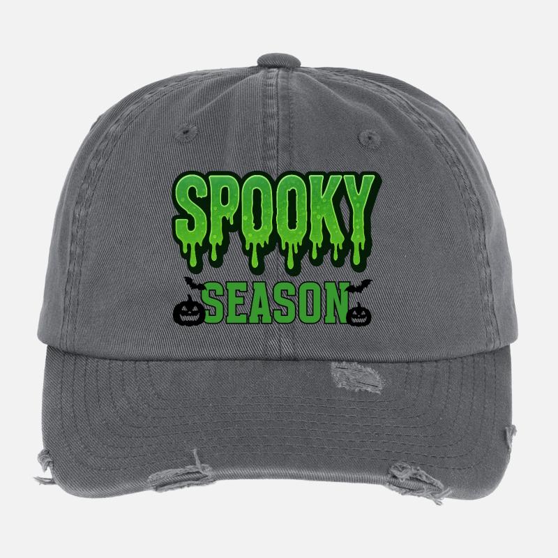 Illustration de saison effrayante Casquette vintage effet usé Flexfit