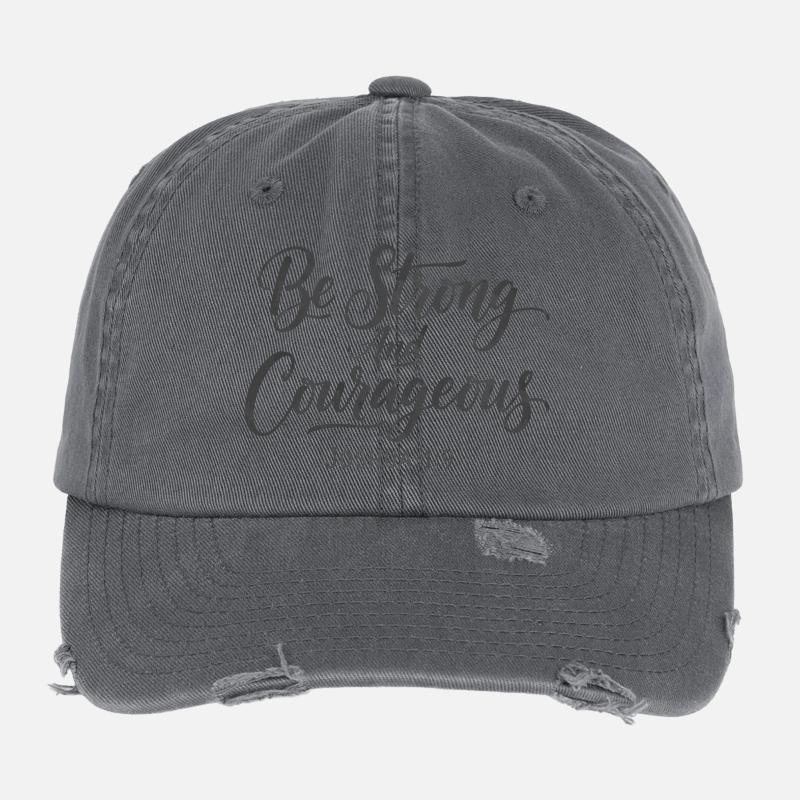 Sei stark und mutig Josua 1:9 Jesus Flexfit Vintage Destroyed Cap