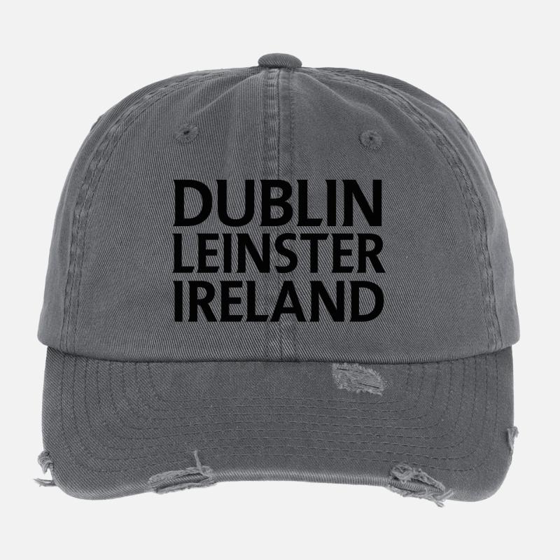 Dublin – Ireland Textdesign Flexfit Vintage Destroyed Cap