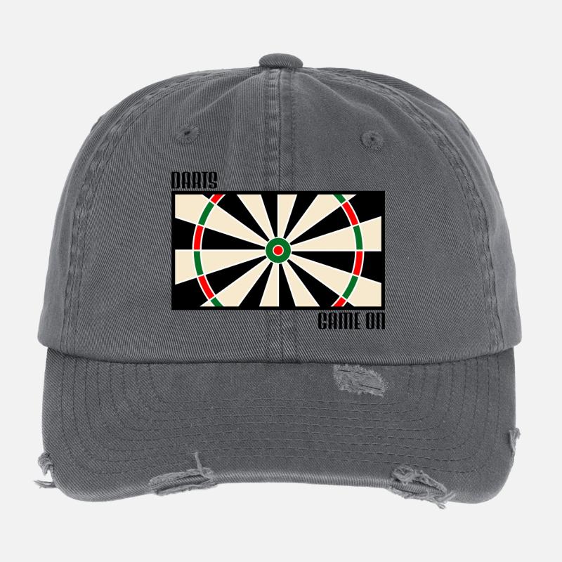 Dart,Darts,Dartboard Flexfit Vintage Destroyed Cap