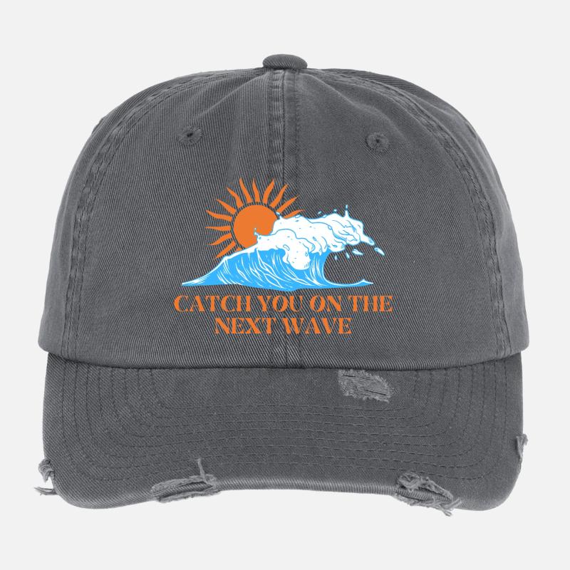 catch the next wave Flexfit Vintage Destroyed Cap