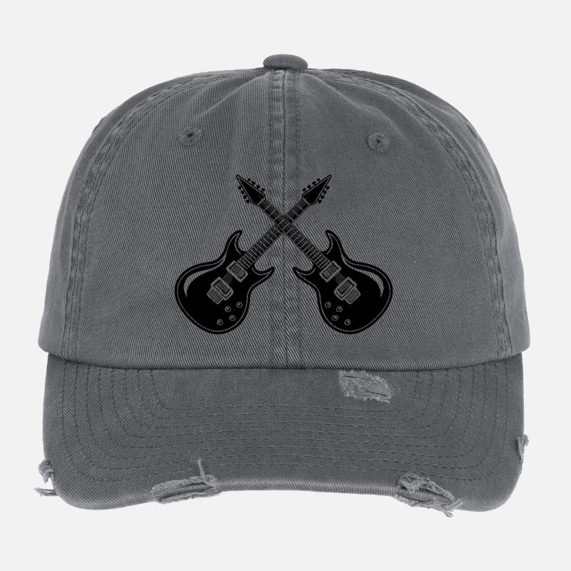 Guitare électrique Casquette vintage effet usé Flexfit