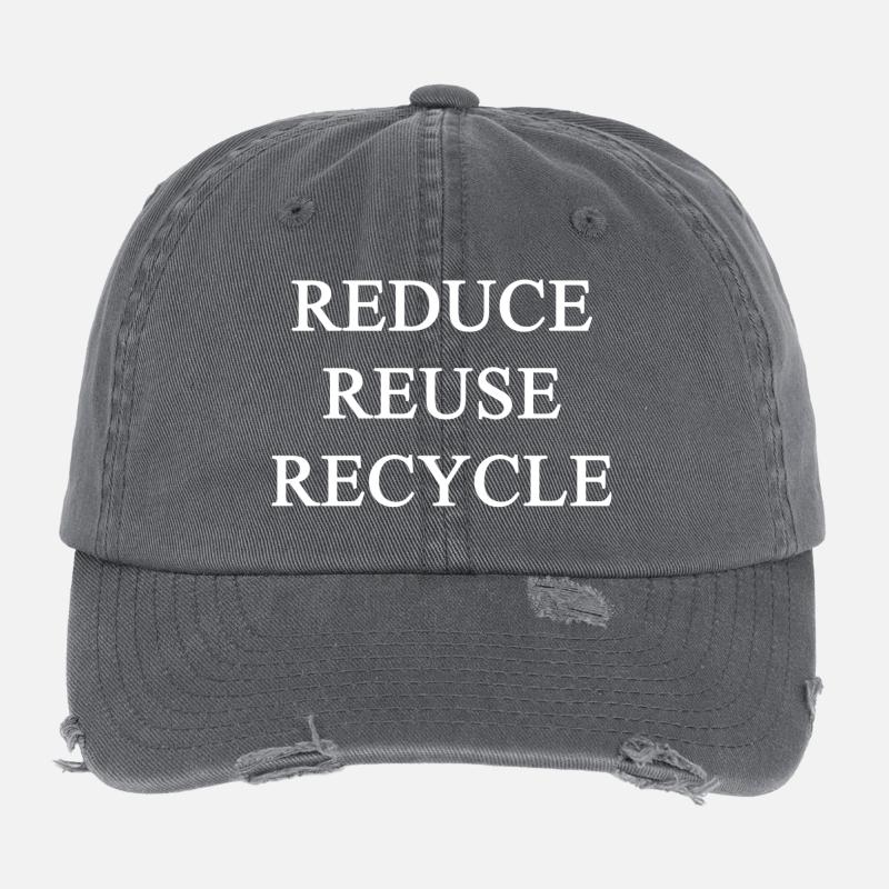 REDUCE, REMOVE, RECYCLE Flexfit Vintage Destroyed Cap