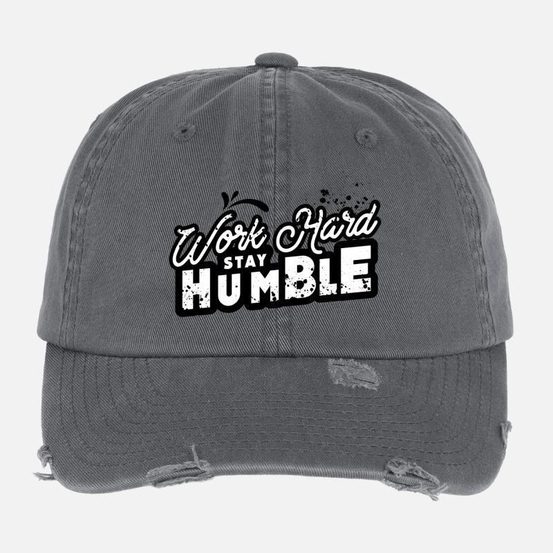 Work Hard Stay Humble Flexfit Vintage Destroyed Cap