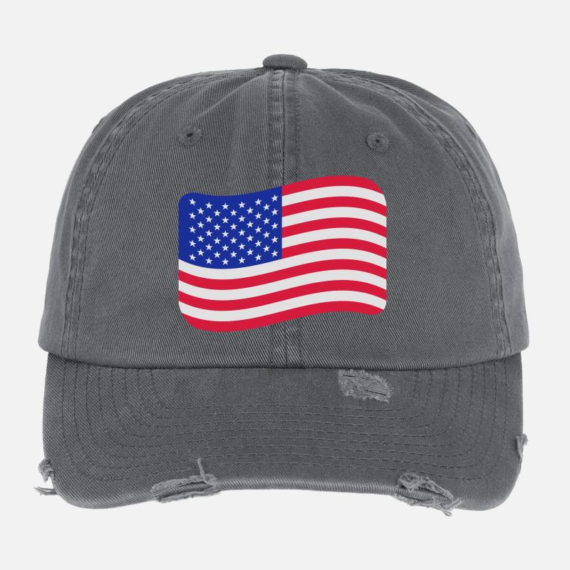 usa flag Flexfit Vintage Destroyed Cap