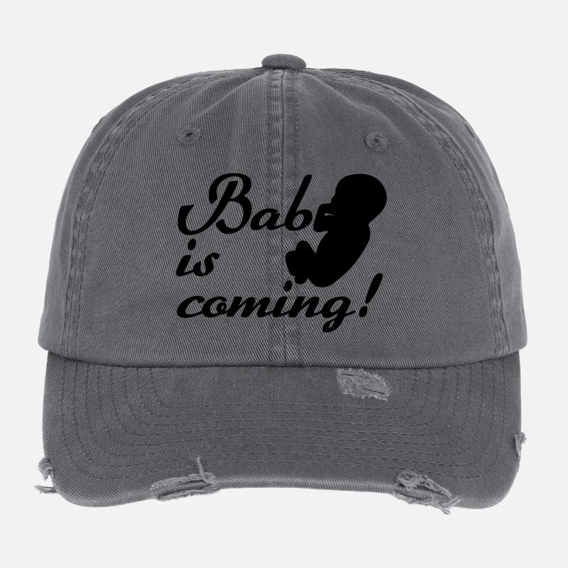 Bébé arrive Naissance, Grossesse, Cadeau Casquette vintage effet usé Flexfit