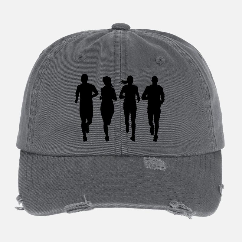 couple en cours d'exécution Casquette vintage effet usé Flexfit