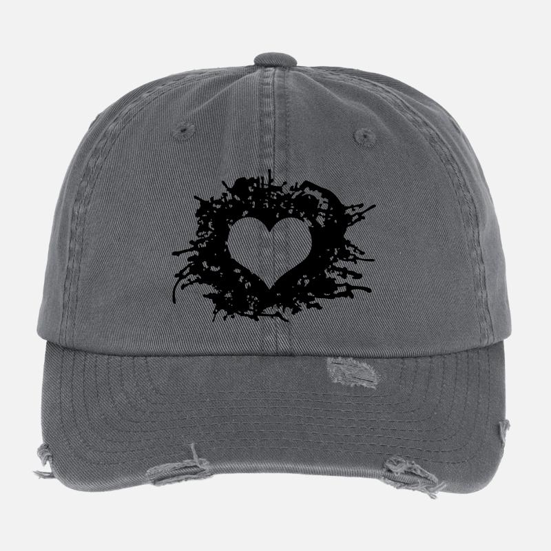 Herz Splatter Flexfit Vintage Destroyed Cap