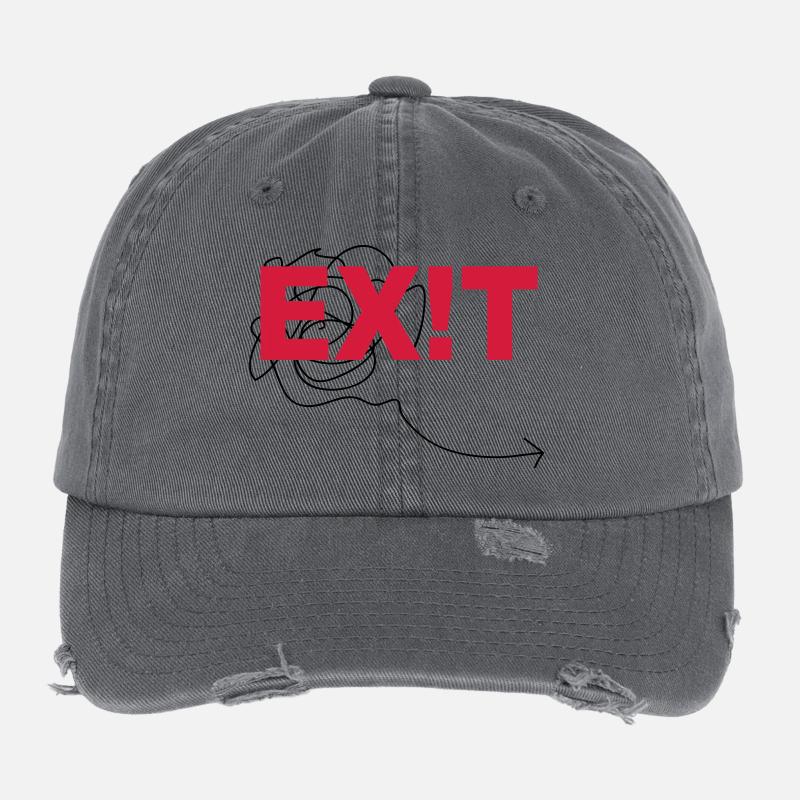 EXIT Flexfit Vintage Destroyed Cap