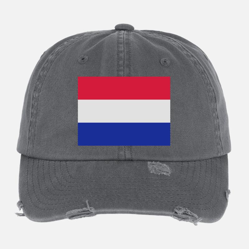 drapeau_pays_bas Casquette vintage effet usé Flexfit