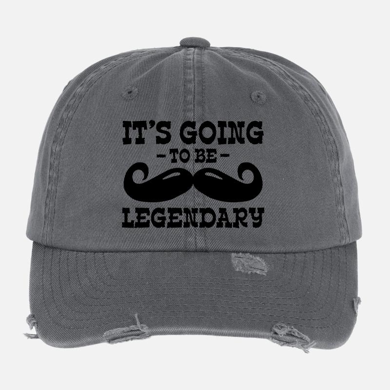 it's going to be legendary / moustache Casquette vintage effet usé Flexfit