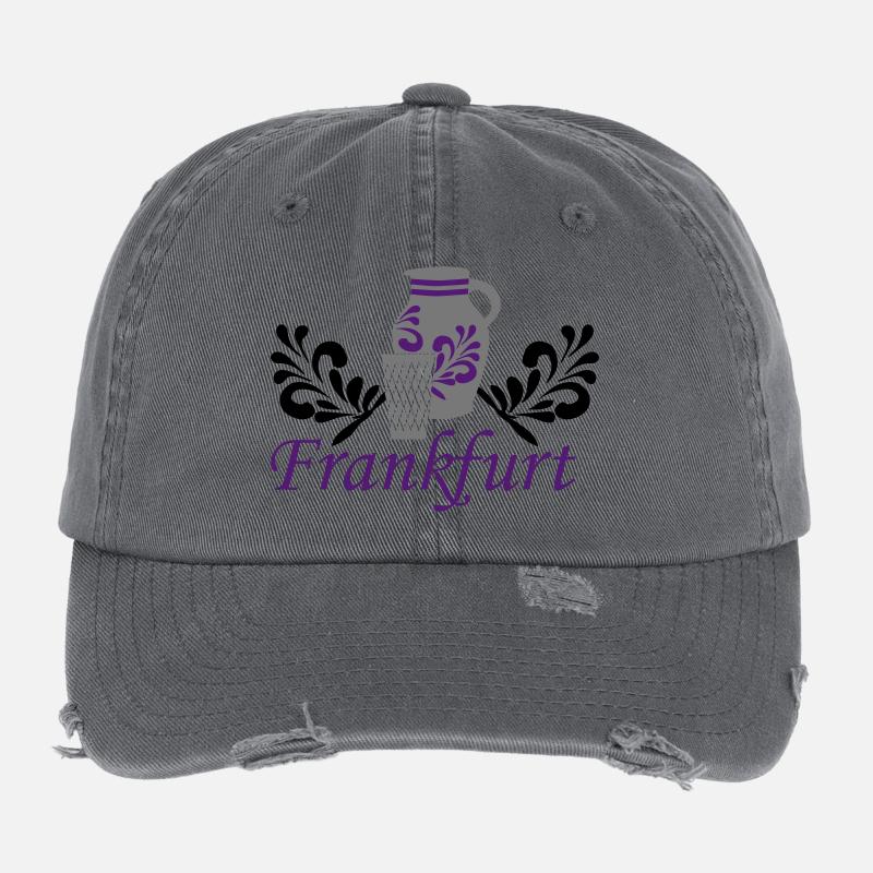 Frankfurt - Bembel - Geripptes Flexfit Vintage Destroyed Cap