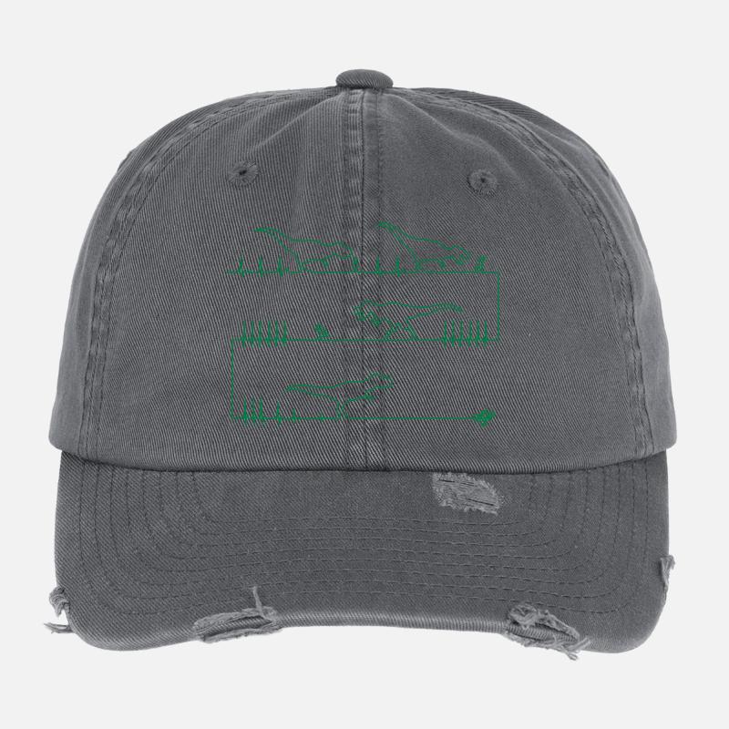 Dinosaur Attack Flexfit Vintage Destroyed Cap
