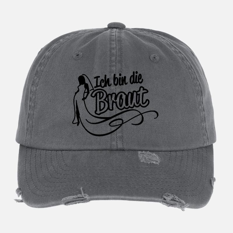 Ich bin die Braut Flexfit Vintage Destroyed Cap