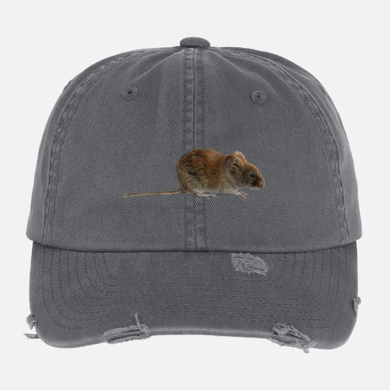 ratón - Gorra vintage efecto desgastado Flexfit - gris oscuro