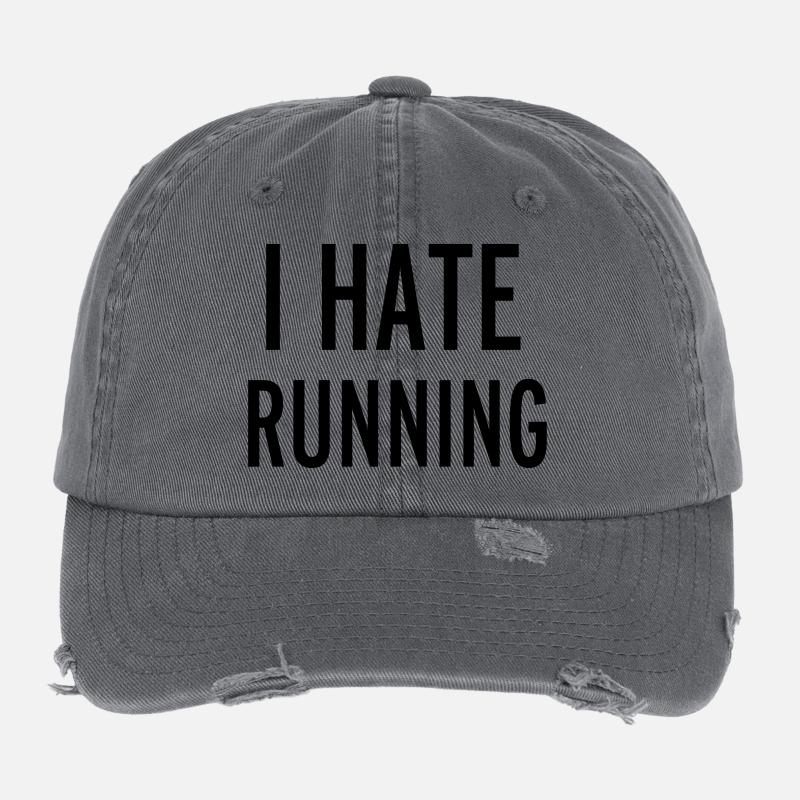 Hate Running Flexfit Vintage Destroyed Cap