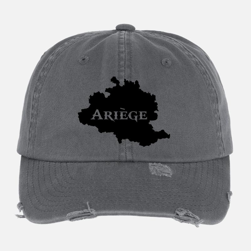 Ariège carte Ariégeoise Casquette vintage effet usé Flexfit