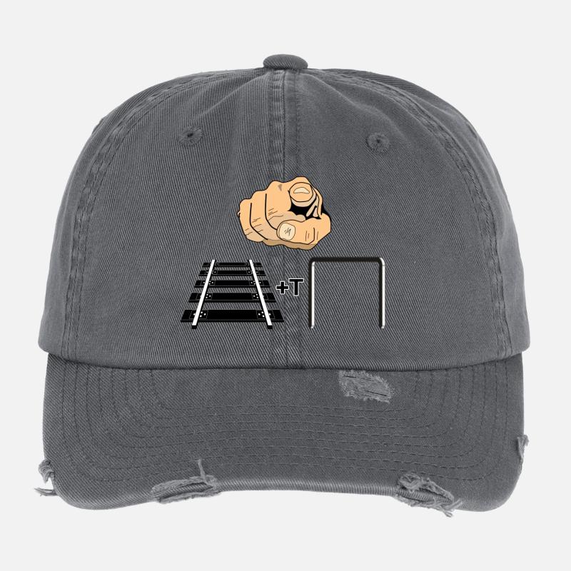 Du spornst nicht an - Flexfit Vintage Destroyed Cap - Dunkelgrau