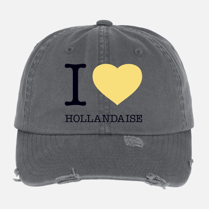 I LOVE HOLLANDAISE Flexfit Vintage Destroyed Cap