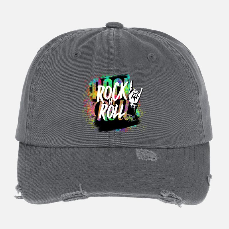 Rock n Roll Color Explosion Flexfit Vintage Destroyed Cap