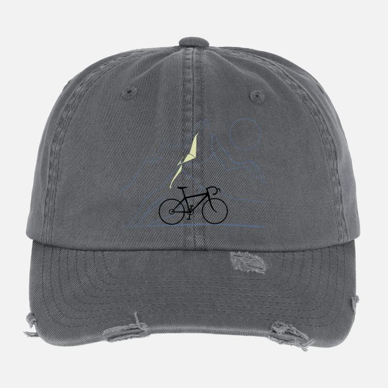 Vélo et montagnes Casquette vintage effet usé Flexfit