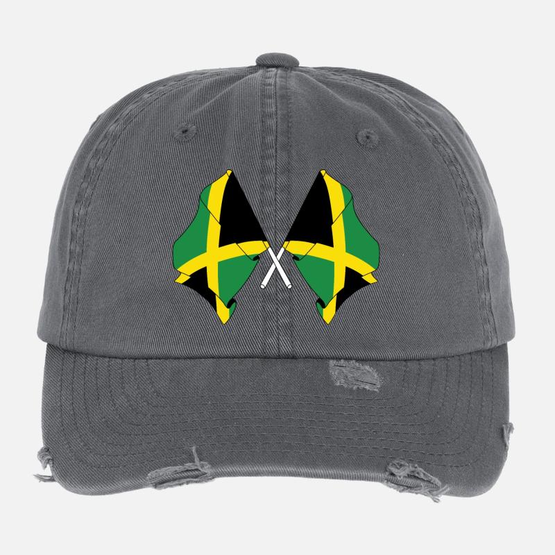 Two flags Jamaica Flexfit Vintage Destroyed Cap