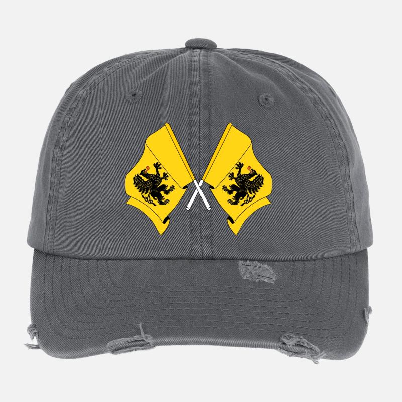 Zwei Flaggen Pommern Flexfit Vintage Destroyed Cap