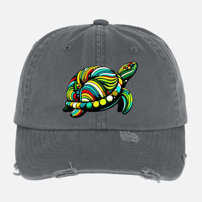 Schildkröte Flexfit Vintage Destroyed Cap