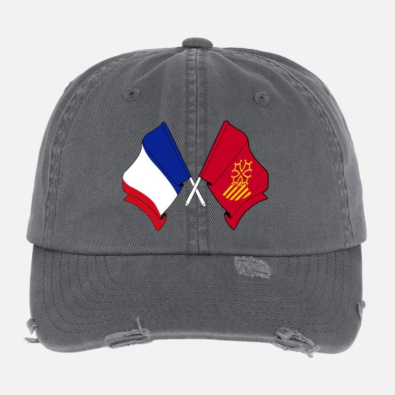 Languedoc-Roussillon & Frankreich – Eine Identität Flexfit Vintage Destroyed Cap