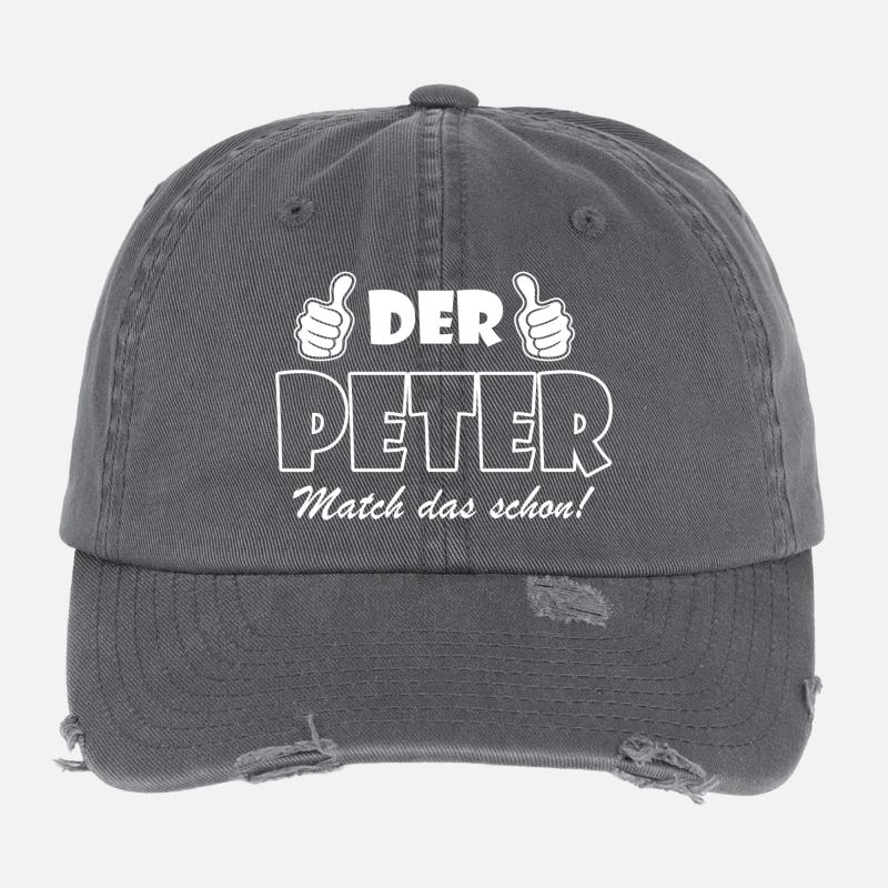 Der Peter match das schon Flexfit Vintage Destroyed Cap