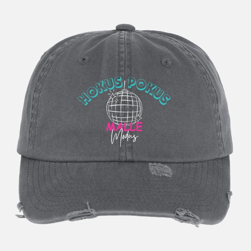 Hocus Pocus Malle Mode - Casquette vintage effet usé Flexfit - charbon