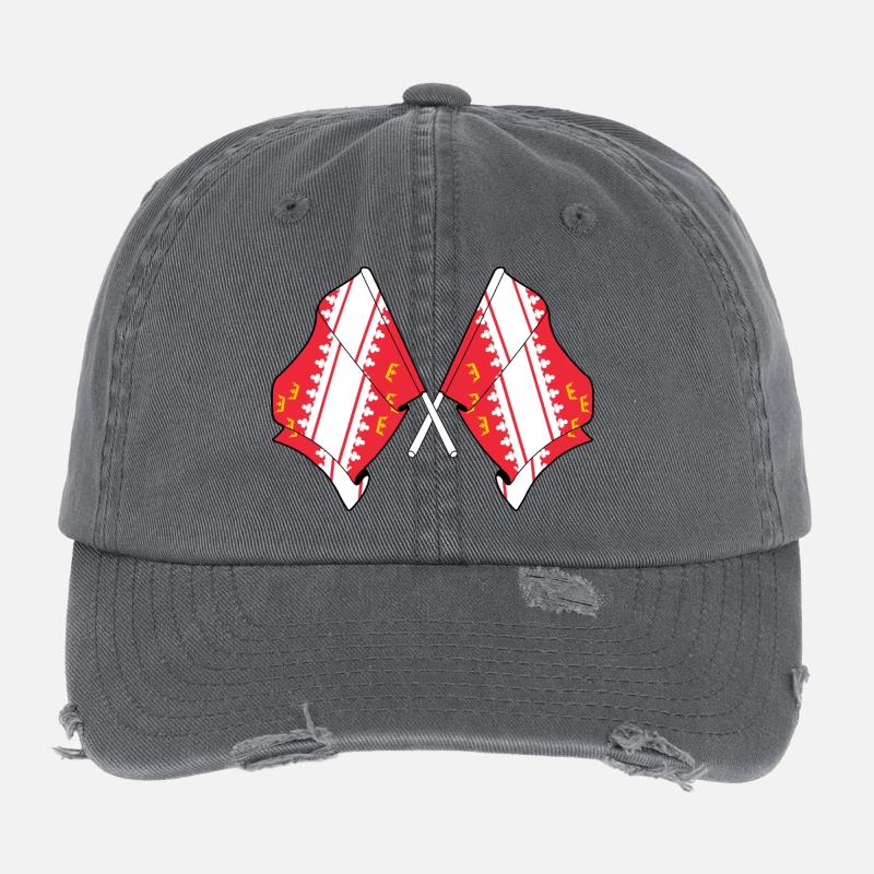 Alsace Flags Crossed Flexfit Vintage Destroyed Cap