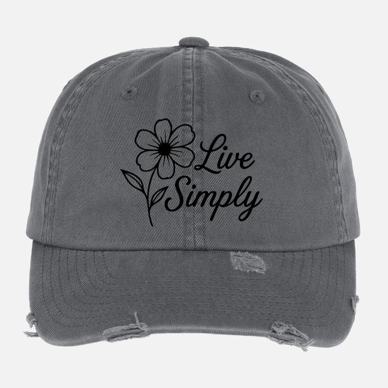 Live Simply Flexfit Vintage Destroyed Cap