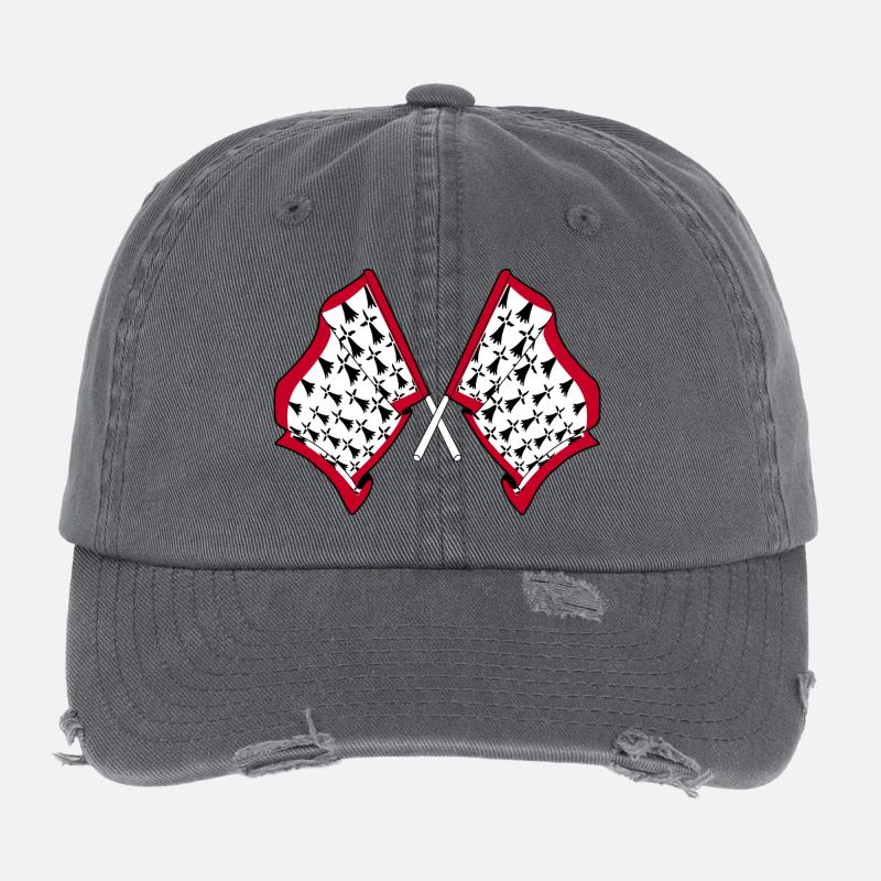 Limousin Crossed Flags Flexfit Vintage Destroyed Cap