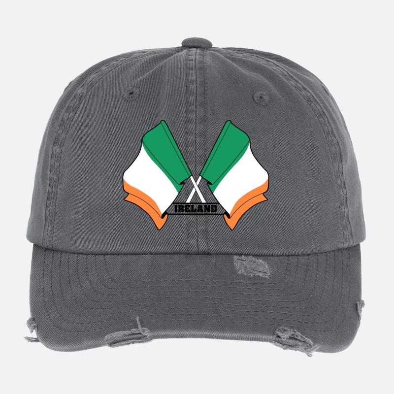 Drapeau irlandais franchi Casquette vintage effet usé Flexfit