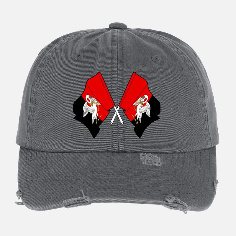Buckinghamshire Crossed Flags Flexfit Vintage Destroyed Cap