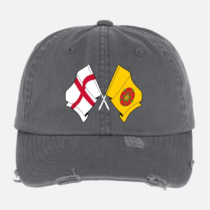 Lancashire & Angleterre croisés Casquette vintage effet usé Flexfit