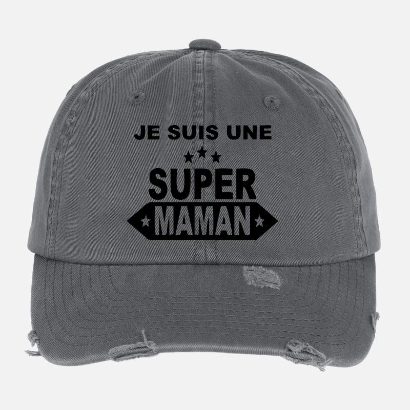 I'm a great mom Flexfit Vintage Destroyed Cap