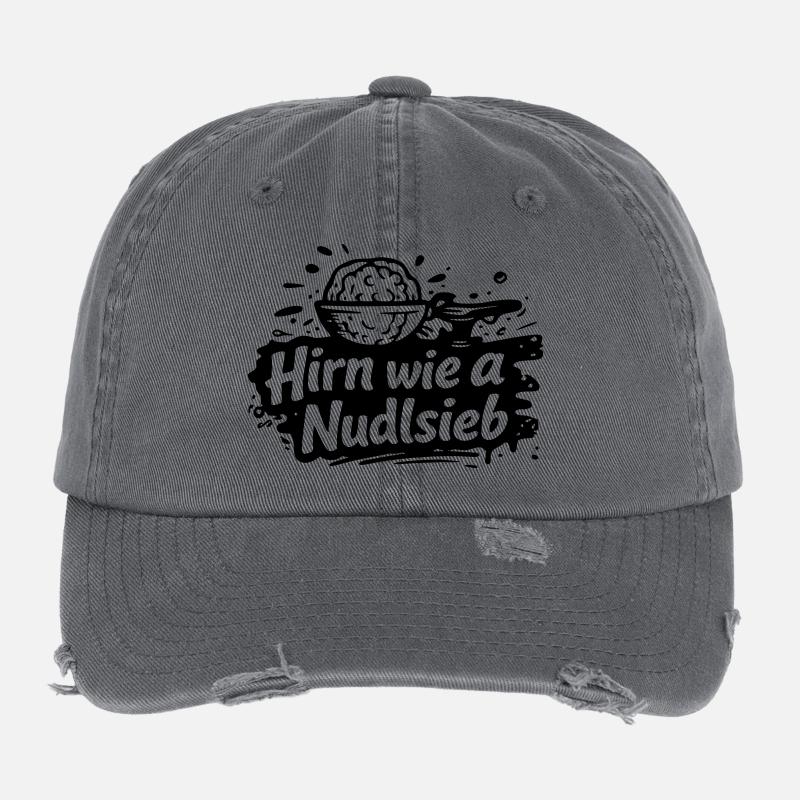 Brain like a pasta strainer Flexfit Vintage Destroyed Cap