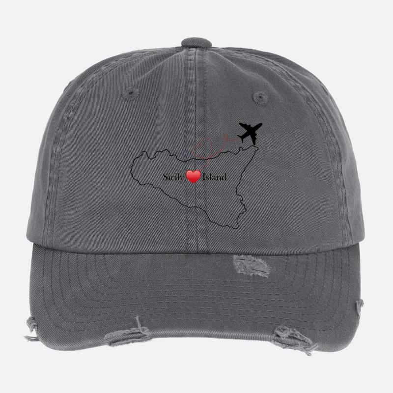 Île de Sicile Casquette vintage effet usé Flexfit