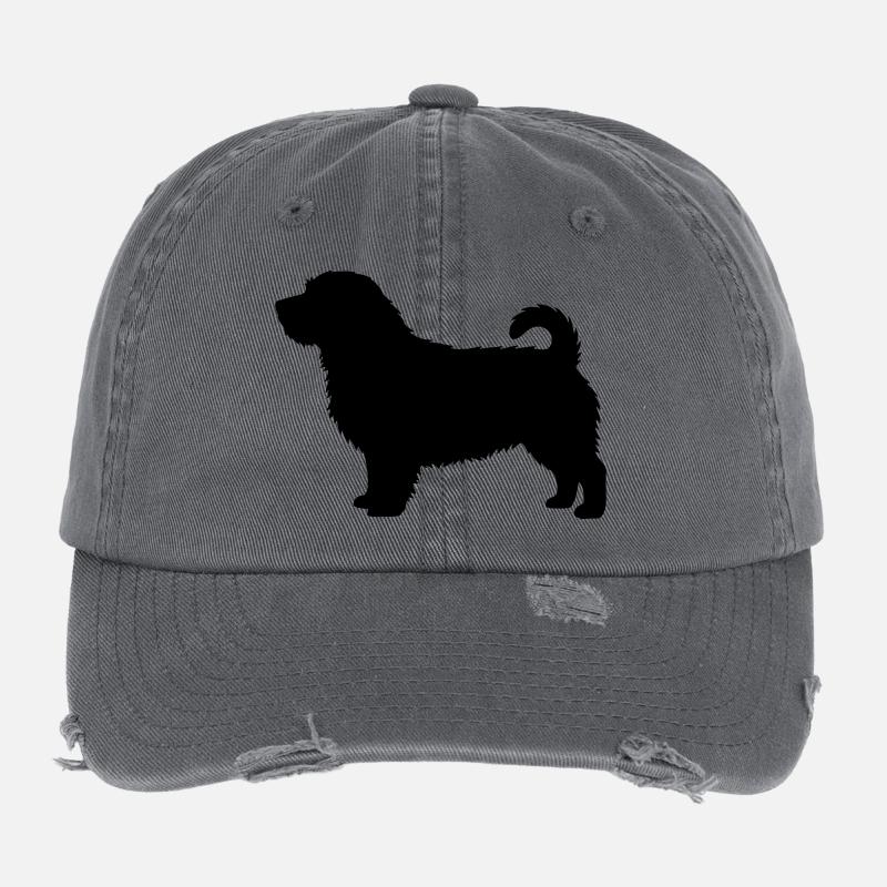 Silhouette du Norfolk Terrier Casquette vintage effet usé Flexfit