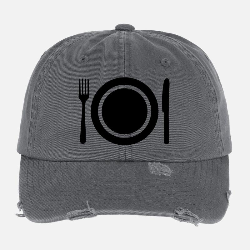 Teller und Besteck Flexfit Vintage Destroyed Cap