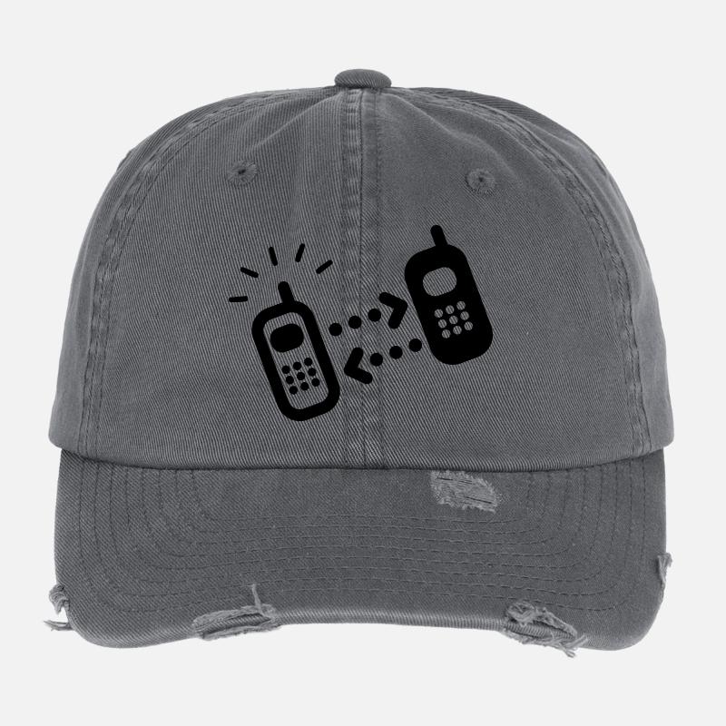 phone - Flexfit Vintage Destroyed Cap - dark grey
