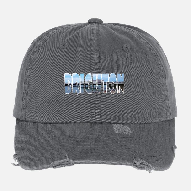 BRIGHTON Royaume-Uni Casquette vintage effet usé Flexfit