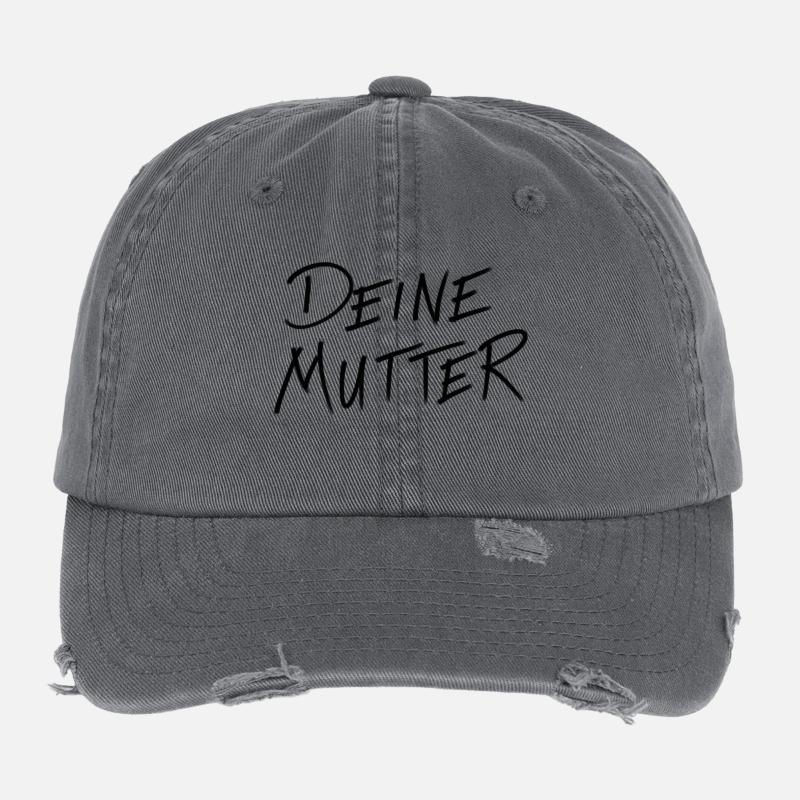 Deine Mutter Flexfit Vintage Destroyed Cap