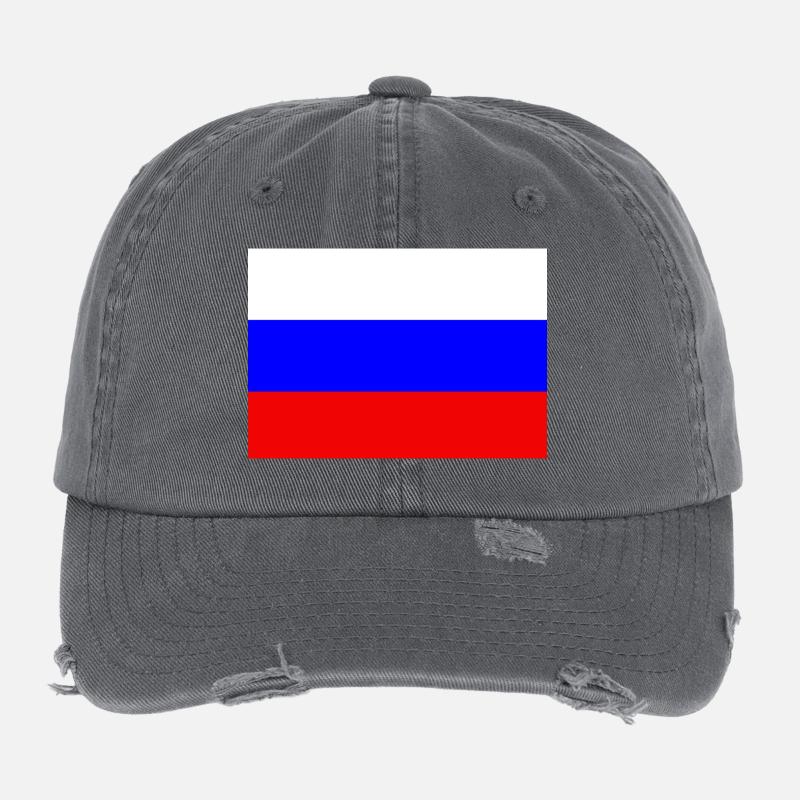 Drapeau russe Casquette vintage effet usé Flexfit