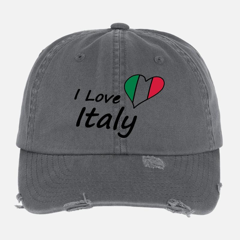 J'aime l'Italie Casquette vintage effet usé Flexfit