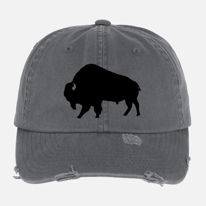 Bison Flexfit Vintage Destroyed Cap